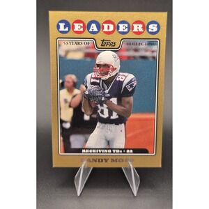 2008 Topps Gold #295 Randy Moss Gold Border /2008 New England Patriots HOF